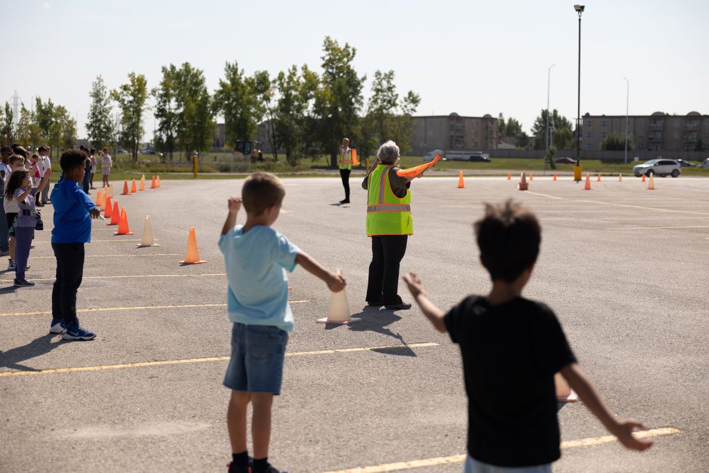 Students learning to patrol